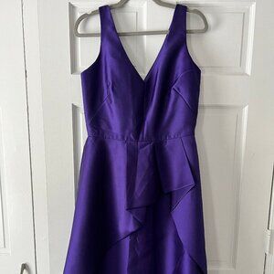 Lela Rose High Low Hem Flutter Detail Dress Size 10